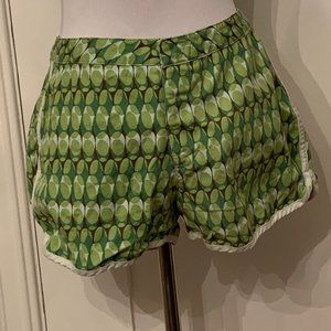 old navy green and white surf board shorts